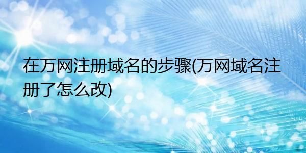 中国万网域名注册(中国万网申请域名详细步骤)