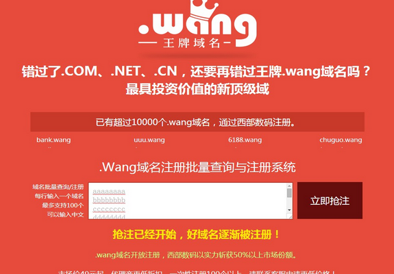 wang域名？wang域名是一个怎么样的域名