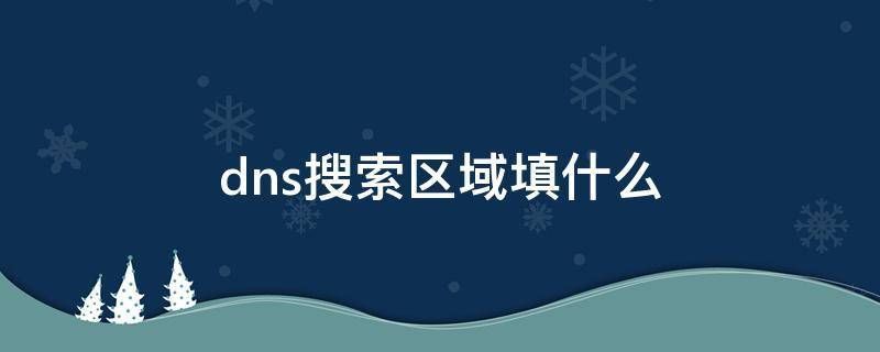 域名搜索 DNS搜索域是什么